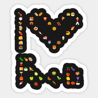 I Love Food Sticker